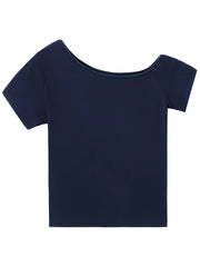 100% Ribbed Cotton Summer Off shoulder Top Women Slim fit Body Summer  Short sleeve T shirt  Female Sexy Basic Tees Korean Chic