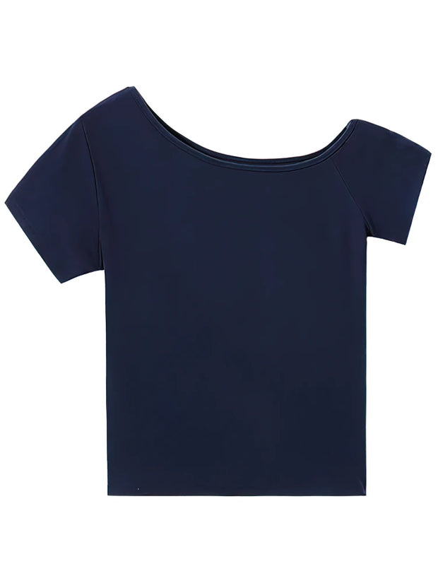 100% Ribbed Cotton Summer Off shoulder Top Women Slim fit Body Summer  Short sleeve T shirt  Female Sexy Basic Tees Korean Chic