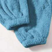 Women Comfortable Plush Sleep Bottoms Trendy Casual Solid Color Pajama Pants Female Leisure Family Daily Soft Cozy Trousers