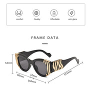Big Frame Cat Eye Sunglasses Women Fashion Vintage Trendy Sun Glasses Punk Oversized Luxury Brand Designer Sexy Ladies Shades