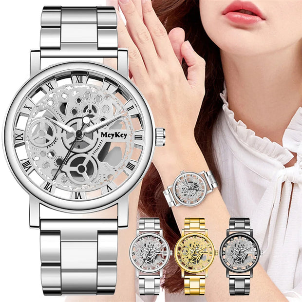2025 New Fashion Women Gold Luxury Casual Quartz Watch Metal Mesh Stainless Steel Watches Relogio Feminino Ladies Wrist Watches