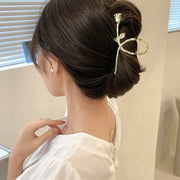 Fashion Elegant Gold Color S-shaped Metal Hairpins Hair Claw For Women Girls Korean Hair Clips Ponytail Clip Hair Accessories